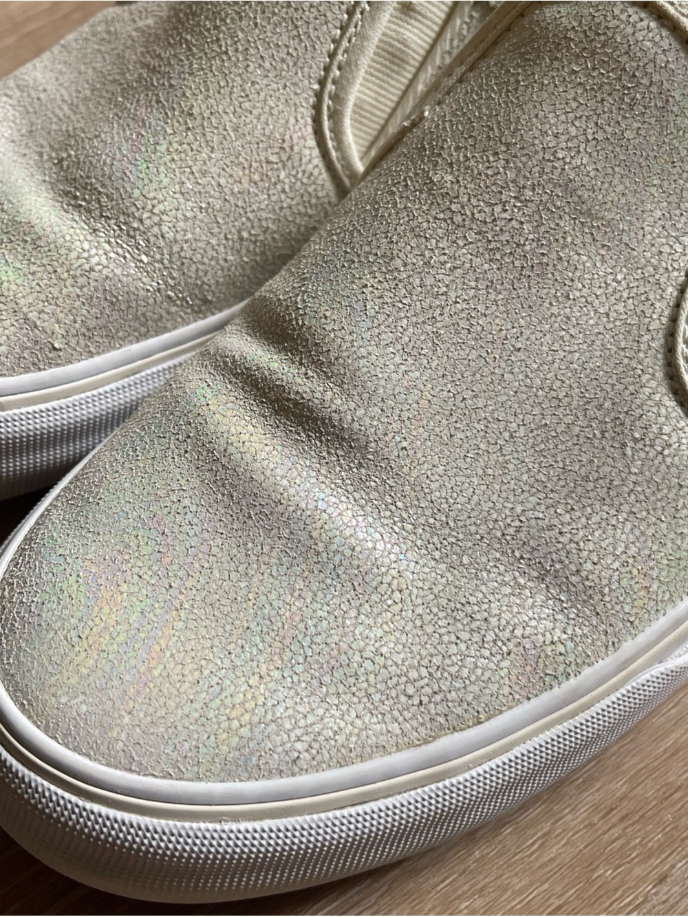 VANS Iridescent Asher Deluxe Comfort Ortholite Slip On Shoes - Picture 9 of 9